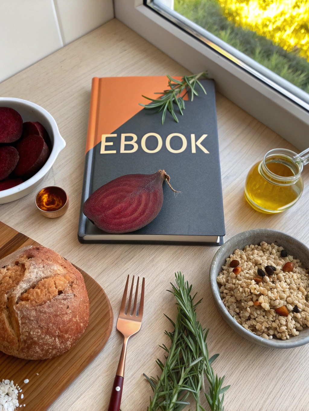 Book mockup for Food for Life